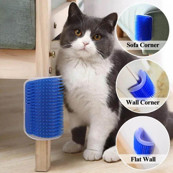 1 Piece Cat Self-Cleaning Corner Massage Comb Washable