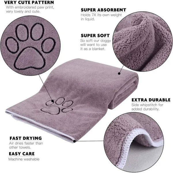 Pet Absorbing Towel - Quick-Dry, Lint-Free, Ultra Thick