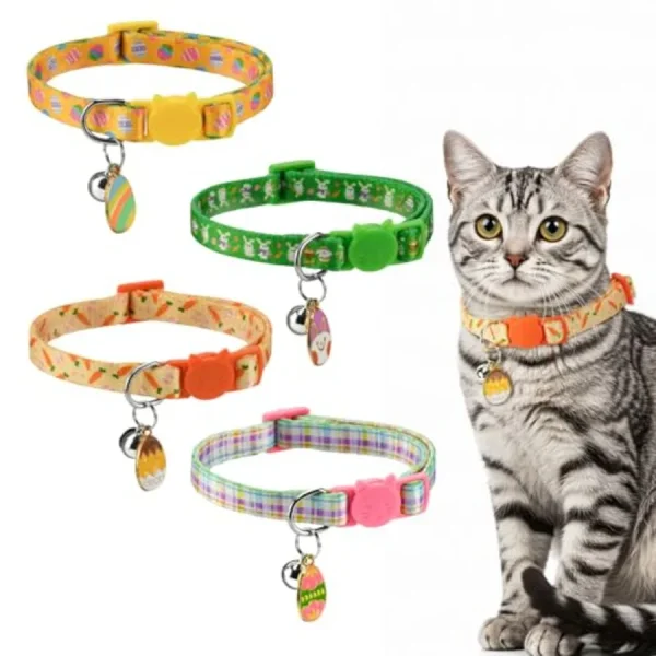 4PCS Easter Cat Breakaway Collars